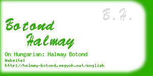 botond halmay business card